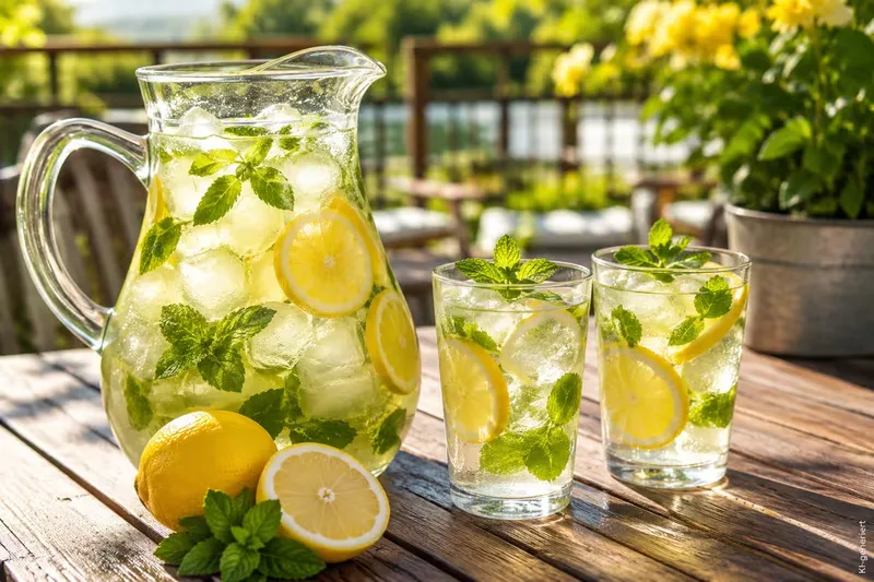 Zitronen-Minz-Limonade selber machen: Erfrischung für heiße Tage