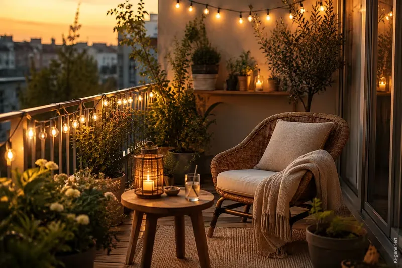 Wie du deinen Balkon mit Lichterketten gemütlich gestaltest