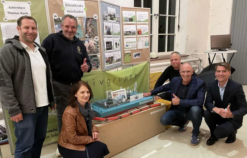 Rheinkrake Wiesbaden: Ein Leuchtturmprojekt gegen die Plastikflut im Rhein
