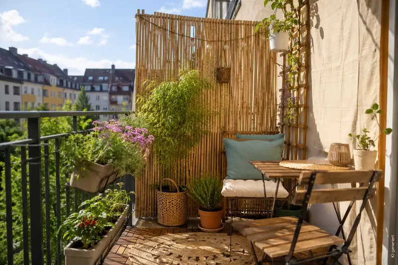 Balkon Sichtschutz dekorativ gestalten: schöne Ideen für mehr Privatsphäre