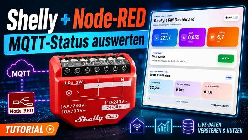 Shelly mit Node-RED steuern und MQTT-Status auswerten
