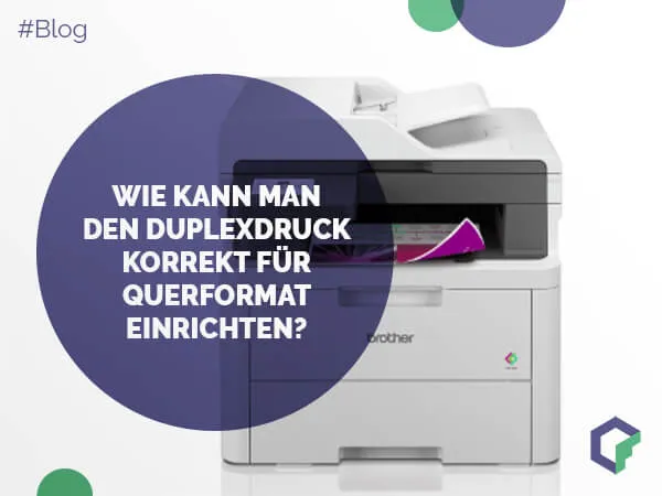 Wie kann man den Duplexdruck korrekt für Querformat einrichten?