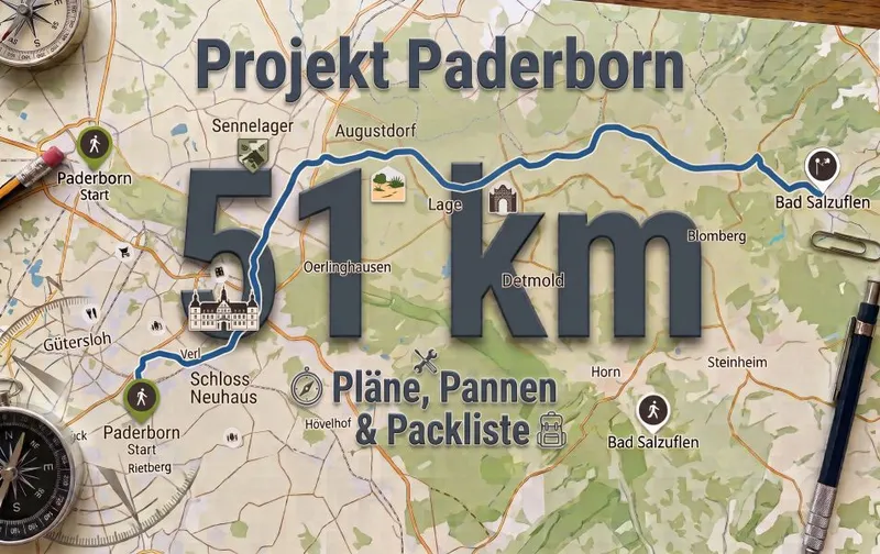 Projekt Paderborn: 51 km Wanderung in Eigenregie – Von Plänen und Pannen