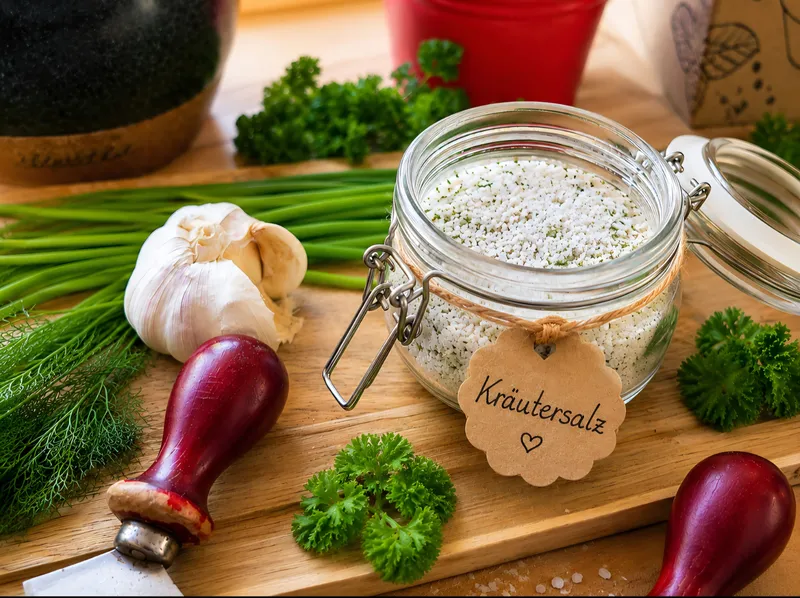 Kräutersalz selber machen - einfaches Rezept mit frischen Kräutern