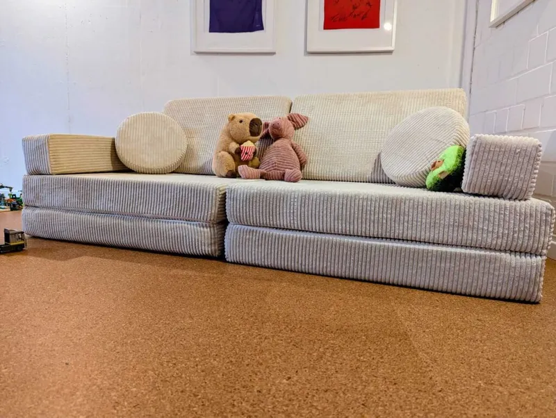 Design4Kids Spielsofa XXL Test: Lohnt sich das Cord Grande Kindersofa?