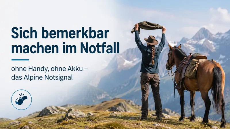 Sich bemerkbar machen im Notfall – ohne Handy, ohne Akku, das Alpine Notsignal