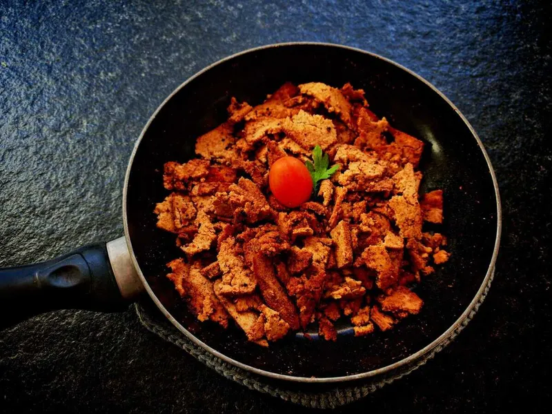Rezept für Dönerfleisch selber machen aus Tofu