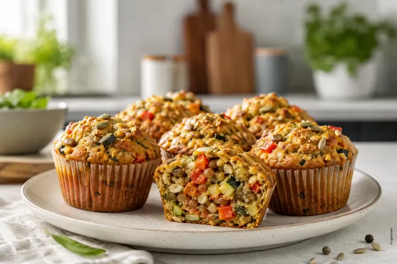 Vegane Protein Muffins für Arbeit, Schule und unterwegs