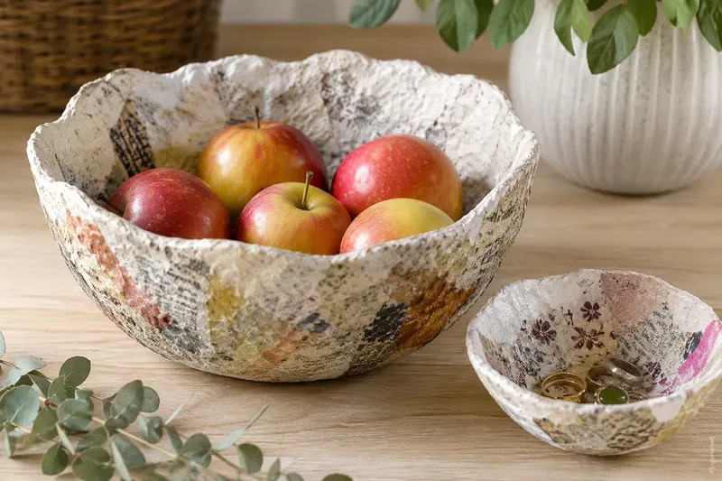 Wie kann ich schöne Pappmaché Schalen selber basteln?