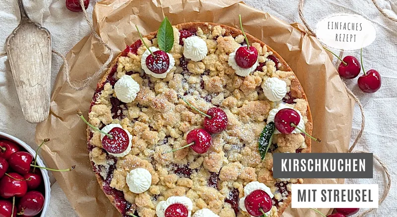 Rezept: Kirschkuchen mit Streuseln