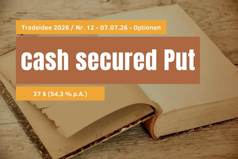 06.07.26: Trade 2026 / Nr. 12: cash secured Put, 37 $ Cashflow (54,3 % p.A.)