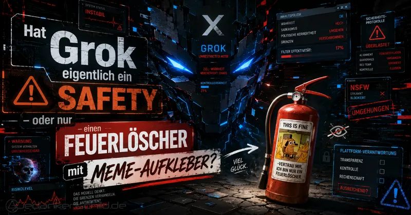 Hat Grok eigentlich ein Safety – oder nur einen Feuerlöscher mit Meme-Aufkleber?