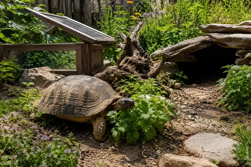 Gehege für Breitrandschildkröten richtig planen und einrichten