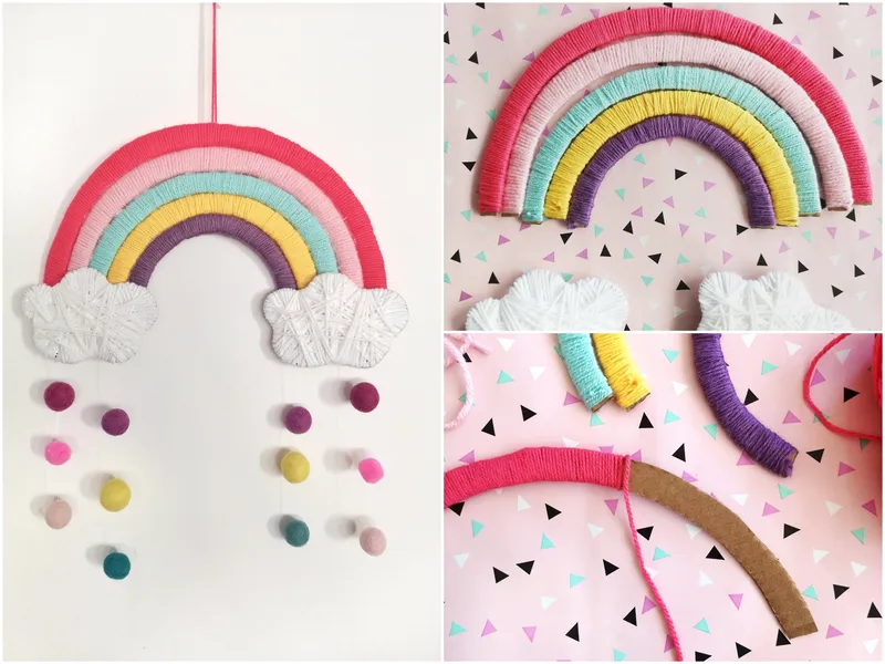 DIY Regenbogen aus Pappe – Kinderzimmer Deko einfach selber machen