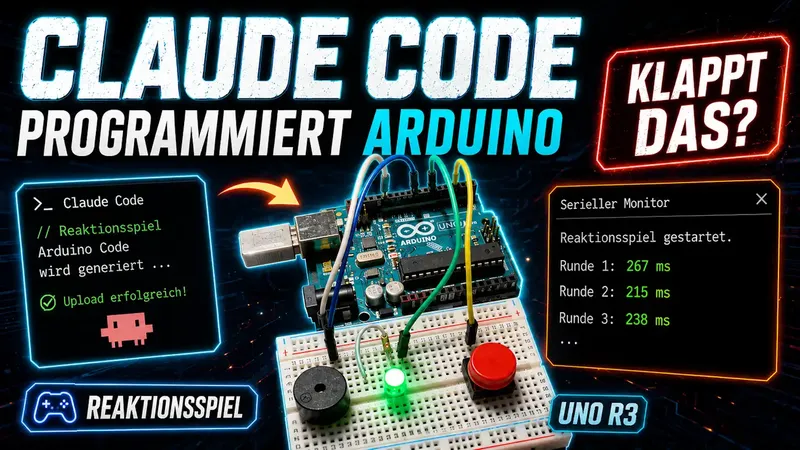 Claude Code im Praxistest: Arduino-Reaktionsspiel mit dem UNO R3