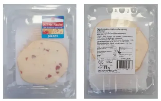 Rückruf von Räucherschmelzkäse-Zubereitung in Scheiben wegen Kunststoffteilen