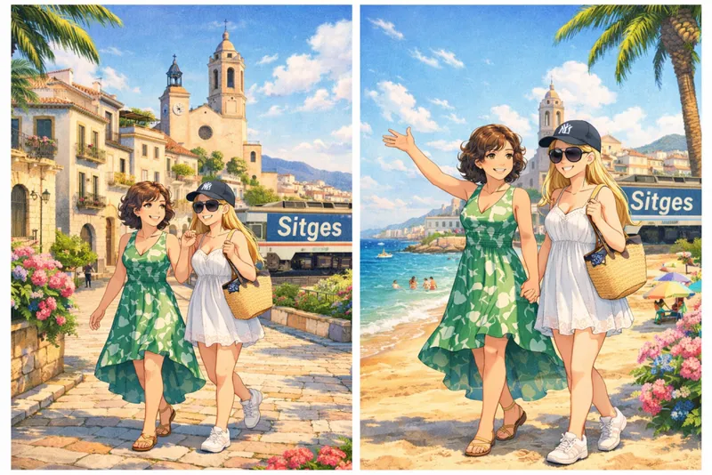 Barcelona: Ausflug nach Sitges und ein Kurzbesuch am Montjuig