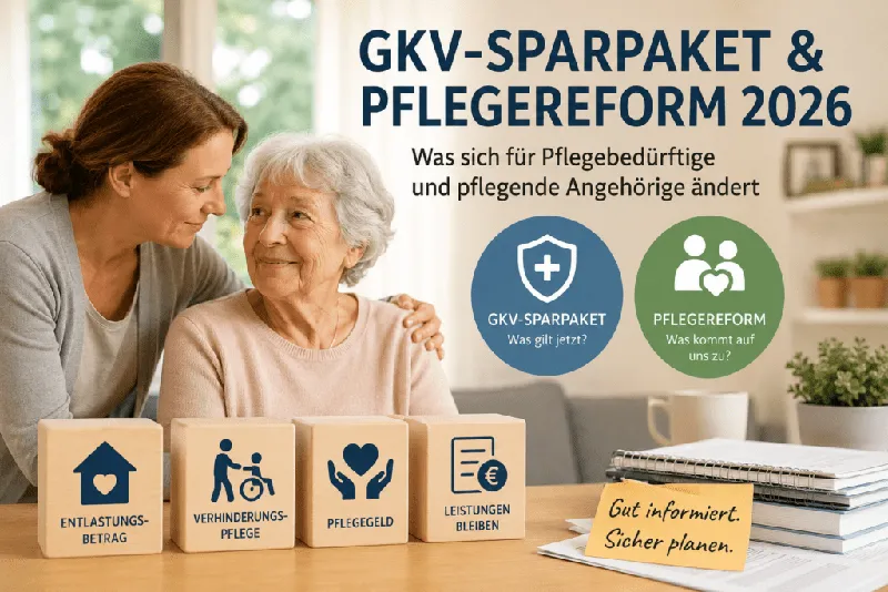 GKV-Sparpaket und Pflegereform: Was ändert sich für Pflegende Angehörige?