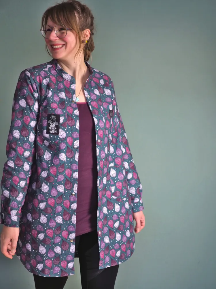 Hemdblusenkleid Schnittmuster OLIV – mit dabei auf der h+h Messe