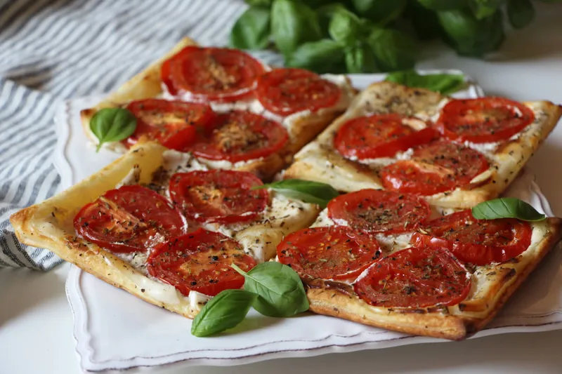 Rezept: vegane Tomaten-Blätterteig-Tartes