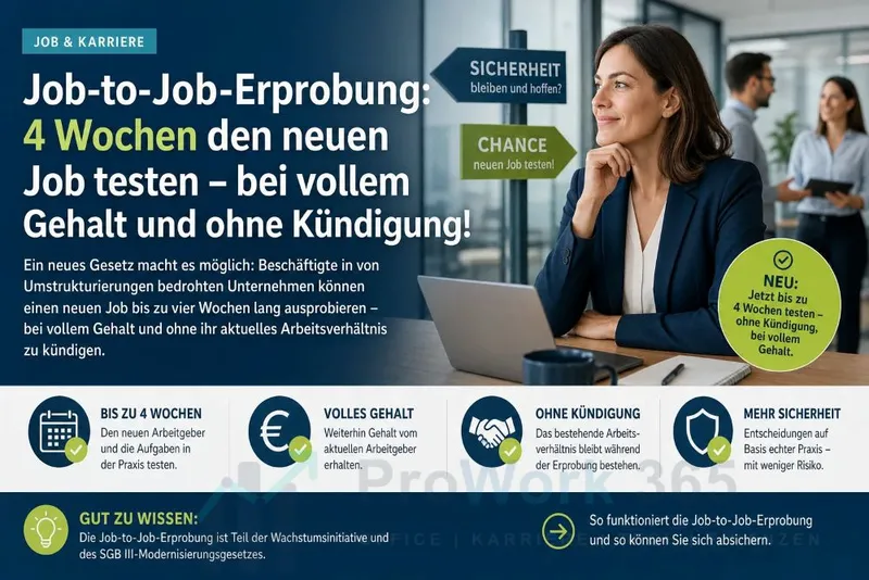 Job-to-Job-Erprobung: 4 Wochen den neuen Job testen
