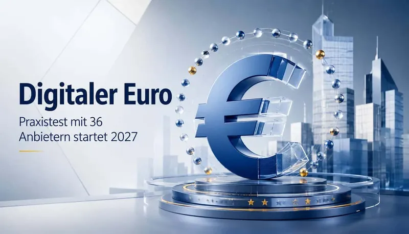 Digitaler Euro: Praxistest mit 36 Anbietern startet 2027