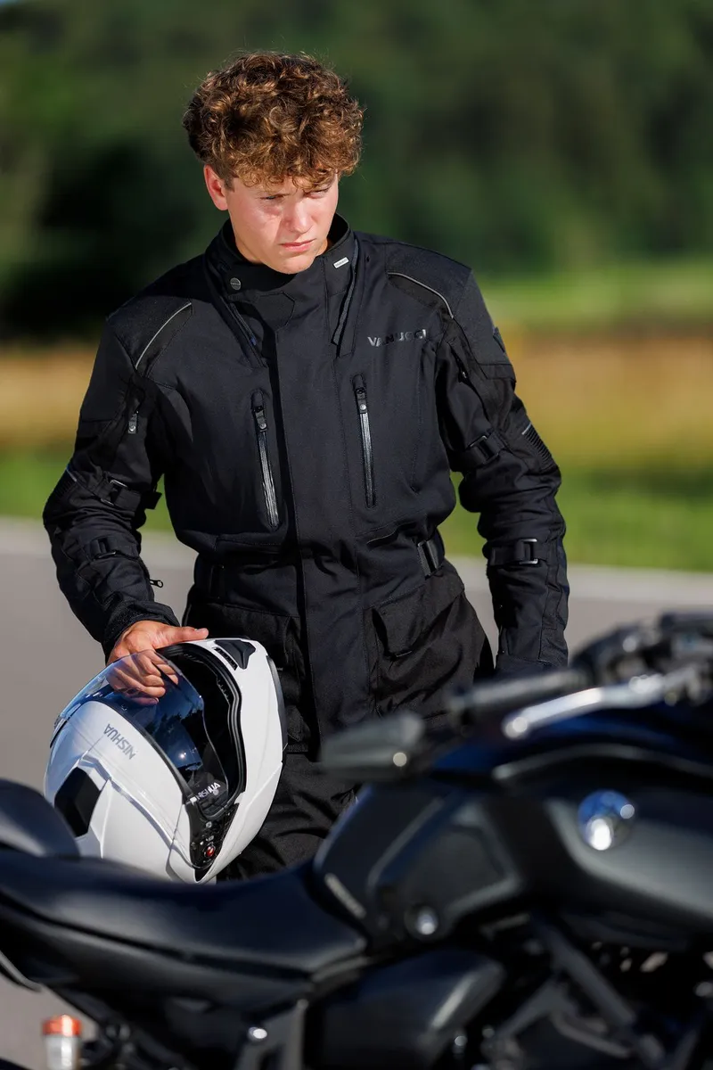 Jacke mit Belüftung für Motorradfahrer