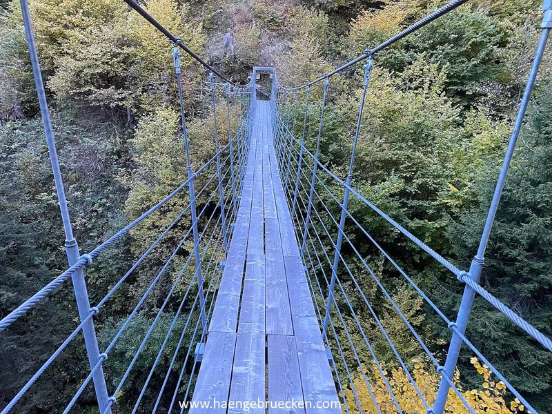 Schöne, kleine (32m) Hängebrücke im Misox bei Mesocco (GR)
