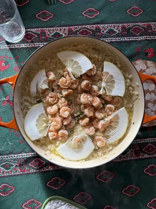 Risotto mit Garnelen und Zitronatzitrone