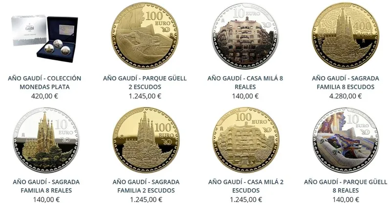 Spanien ehrt Antoni Gaudí mit exklusiven Münzen zum 100. Todestag