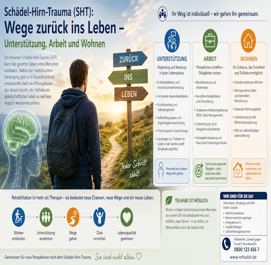Schädel-Hirn-Trauma: Behandlung, Alltagshilfen und Rückkehr ins Leben