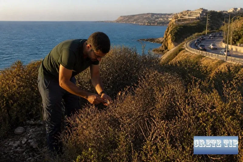 In letzter Minute vereitelt: Mann beim Versuch erwischt, entlang der Küstenstraße von Heraklion ein Feuer zu legen – Welle von Festnahmen wegen Brandstiftung schlägt Alarm