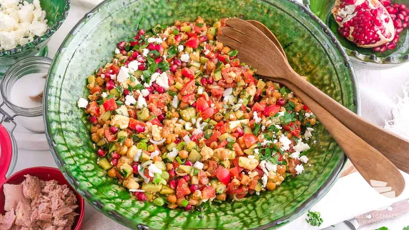 Kichererbsensalat mit Feta
