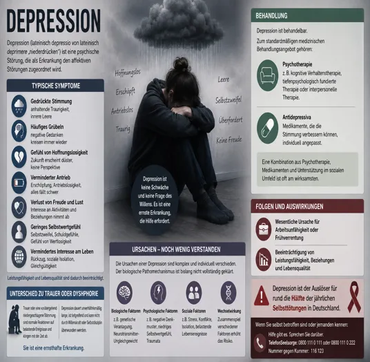 Die versteckte Volkskrankheit Depression Ursachen & Therapie