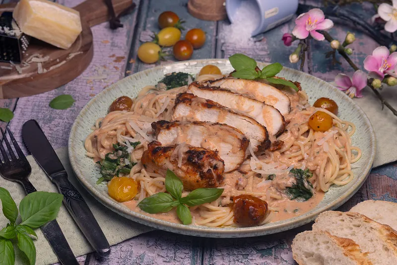 Hähnchen Toscana aus dem Airfryer – cremig, saftig und ganz einfach