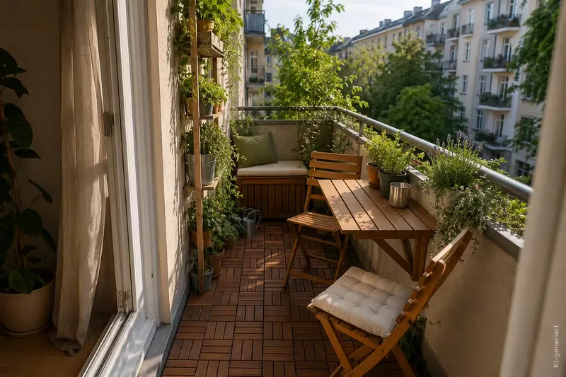 Schmalen Balkon gestalten: Wie Du wenig Platz optimal nutzt?