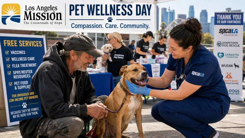 Los Angeles Mission Hosts Free Pet Wellness Day for Homeless Pets