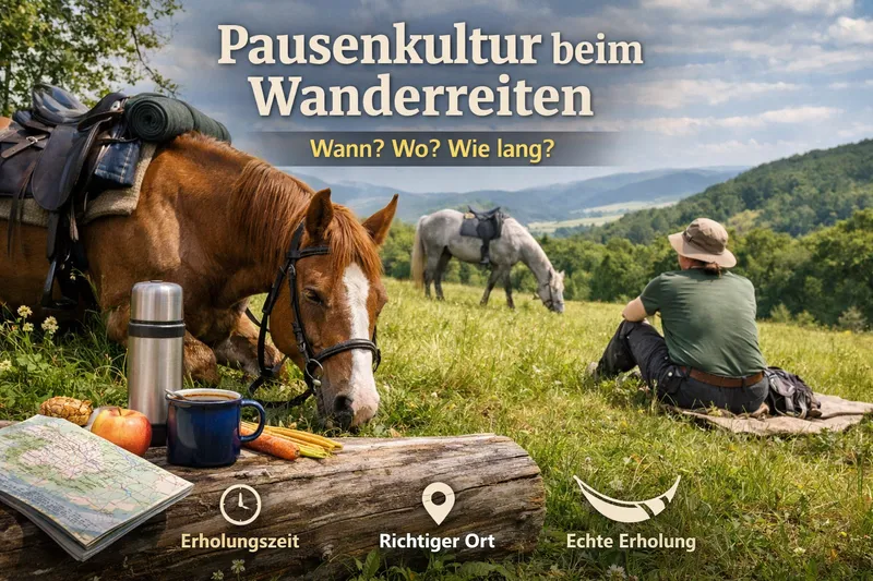 Pausen beim Wanderreiten: Wann, wo, wie lang?