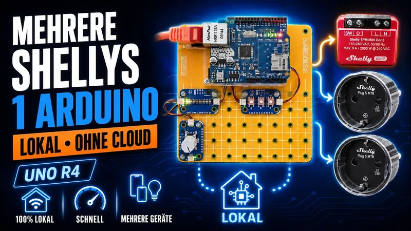 Mehrere Shellys mit Arduino steuern – lokal und ohne Cloud