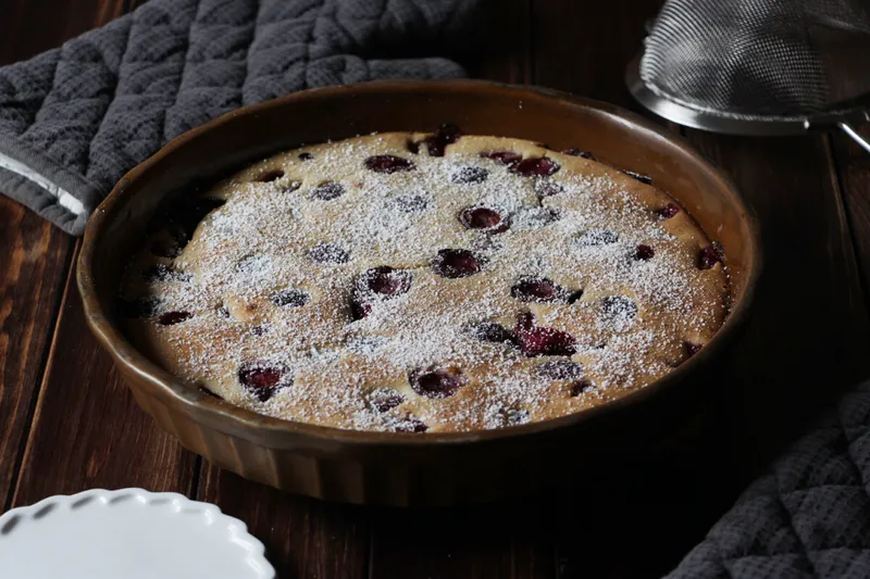 Rezept: veganer Clafoutis mit Kirschen