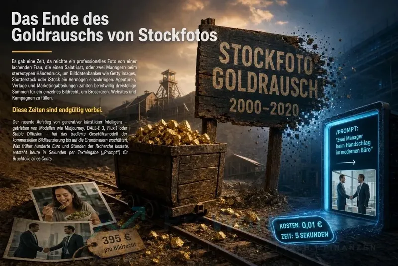 Das Ende des Goldrauschs von Stockfotos