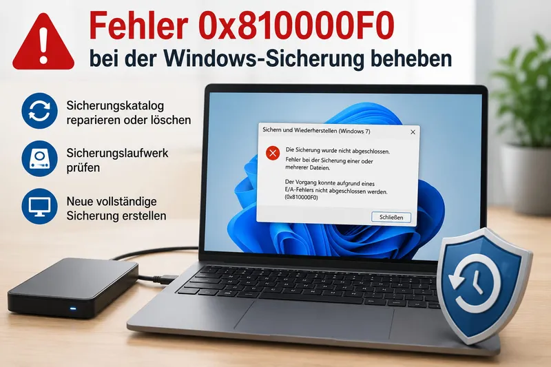 Sicherungsfehler 0x810000F0 beheben: So klappt das Backup wieder