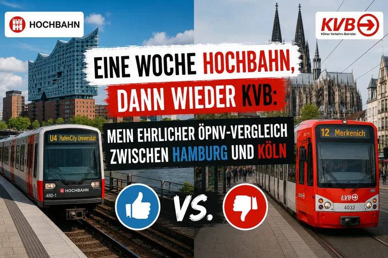 Eine Woche Hochbahn, dann wieder KVB: Mein ehrlicher ÖPNV-Vergleich zwischen Hamburg und Köln