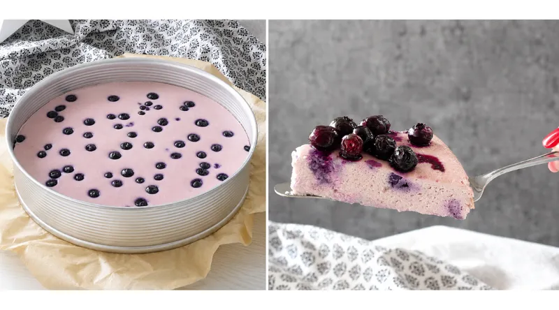 Skyrkuchen mit Heidelbeeren – cremig, proteinreich & ohne Boden