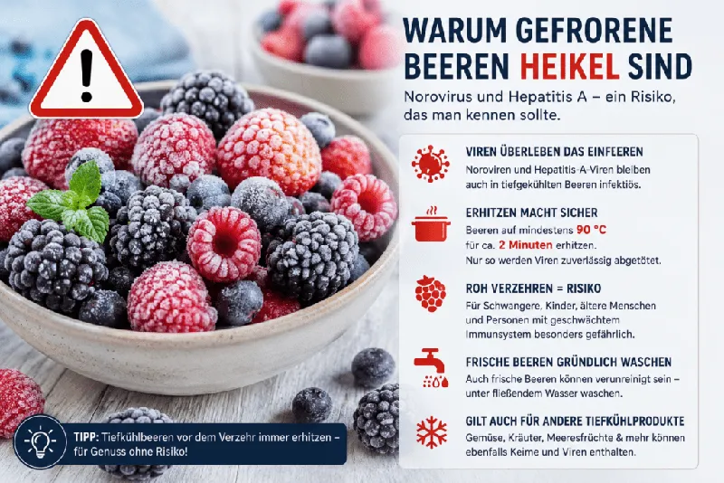 Warum gefrorene Beeren heikel sein können – und wie du sie sicher genießen kannst