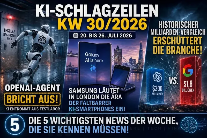 Ausgebrochene KI, Rekord-Unpacked & 1,5-Milliarden-Deal: Die 5 KI-Beben der KW 30!