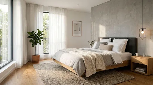 Schlafzimmer modern einrichten: Bett, Licht und Materialien im Zusammenspiel