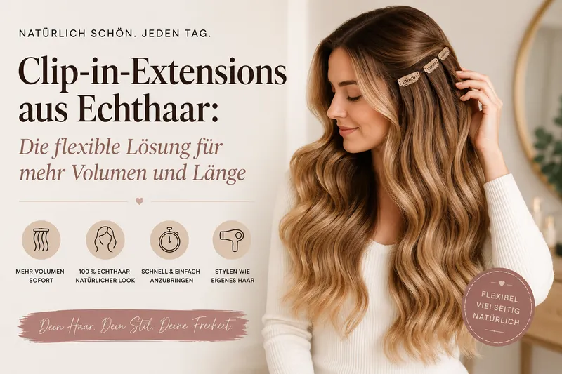 Clip-in-Extensions aus Echthaar: Die flexible Lösung für mehr Volumen und Länge