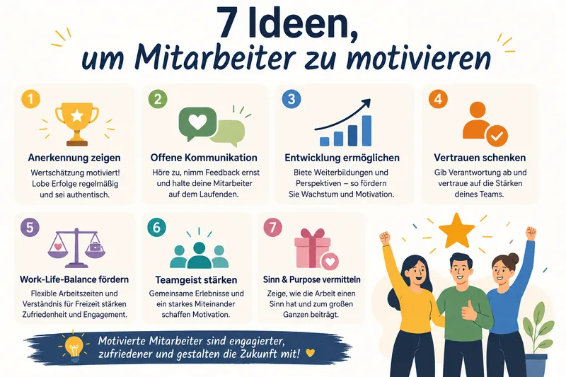 7 Ideen, um Mitarbeiter zu motivieren