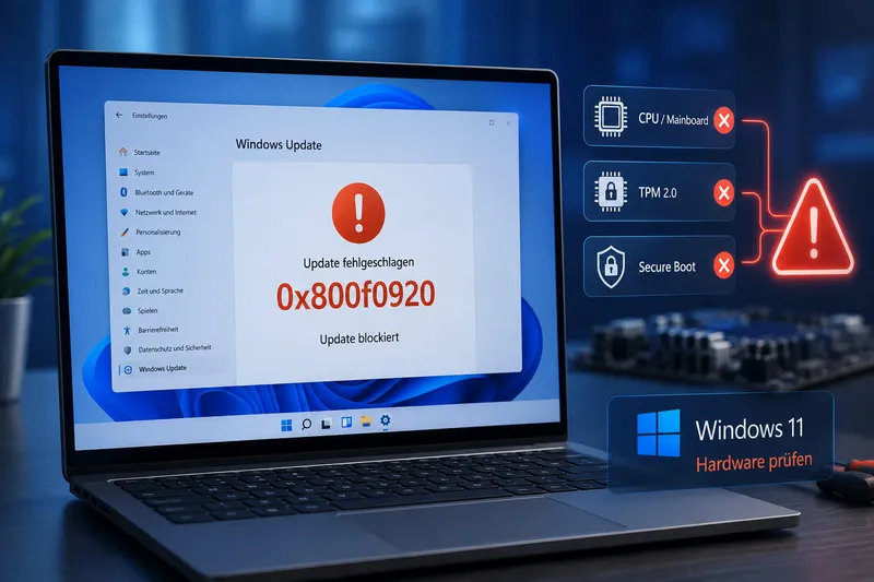 Fehler 0x800f0920 beheben: Update-Probleme auf nicht unterstützter Hardware